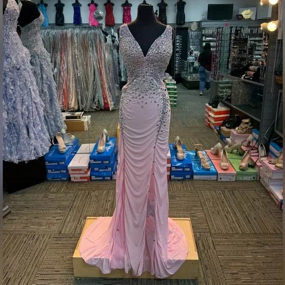 MAC DUGGAL SZ-4 10006M LIGHT PINK PROM/FORMAL/PAGENT - Picture 2 of 7